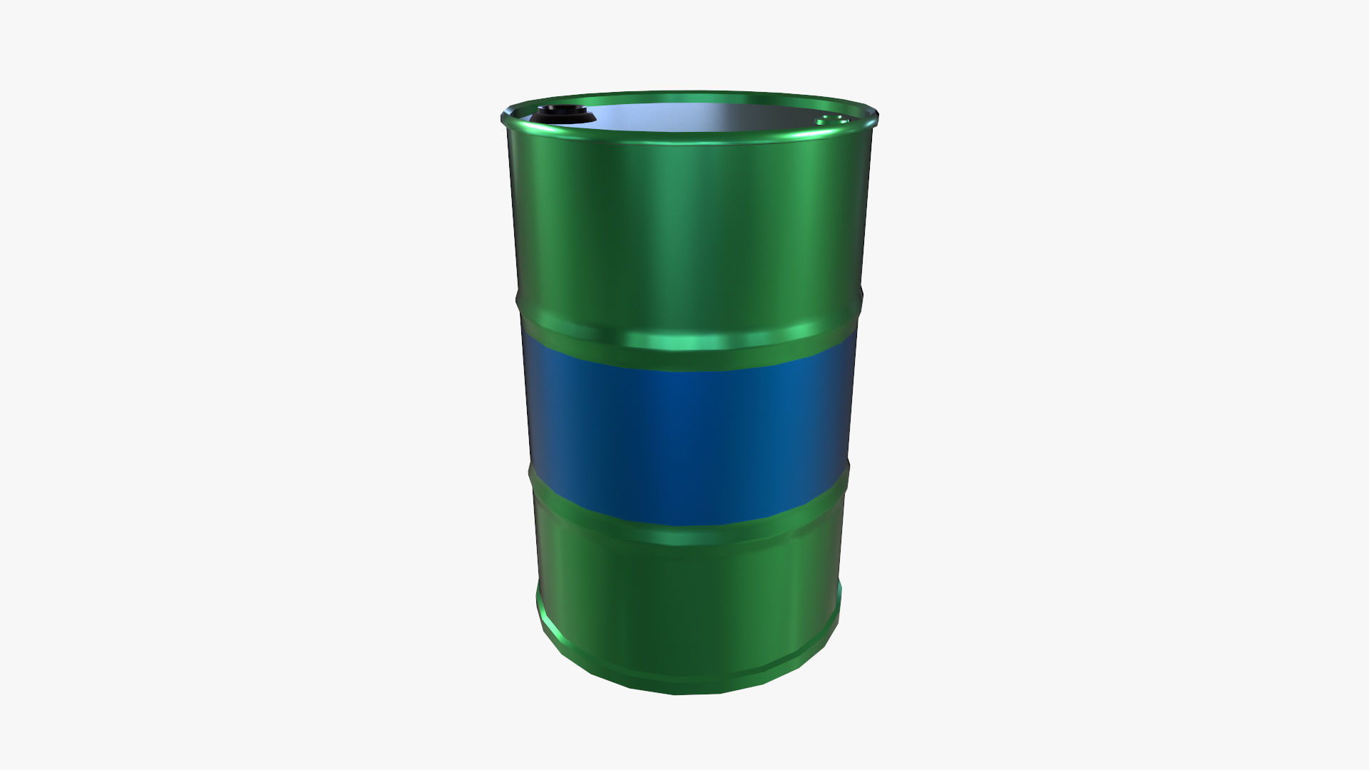 Oil Barrel Low-poly 3D model_5