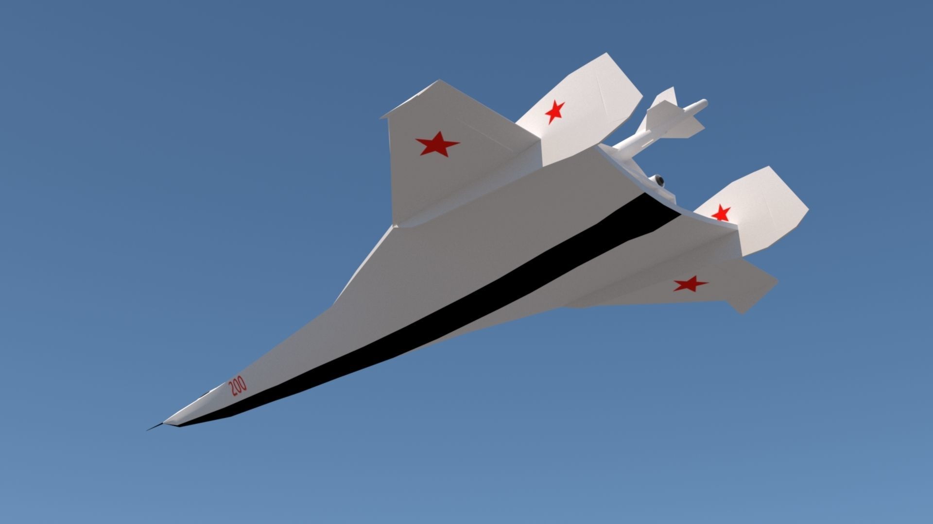 A57 Bartini Low-poly 3D model_13