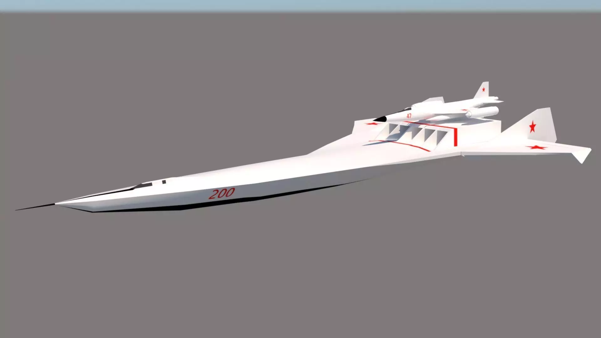 A57 Bartini Low-poly 3D model_0