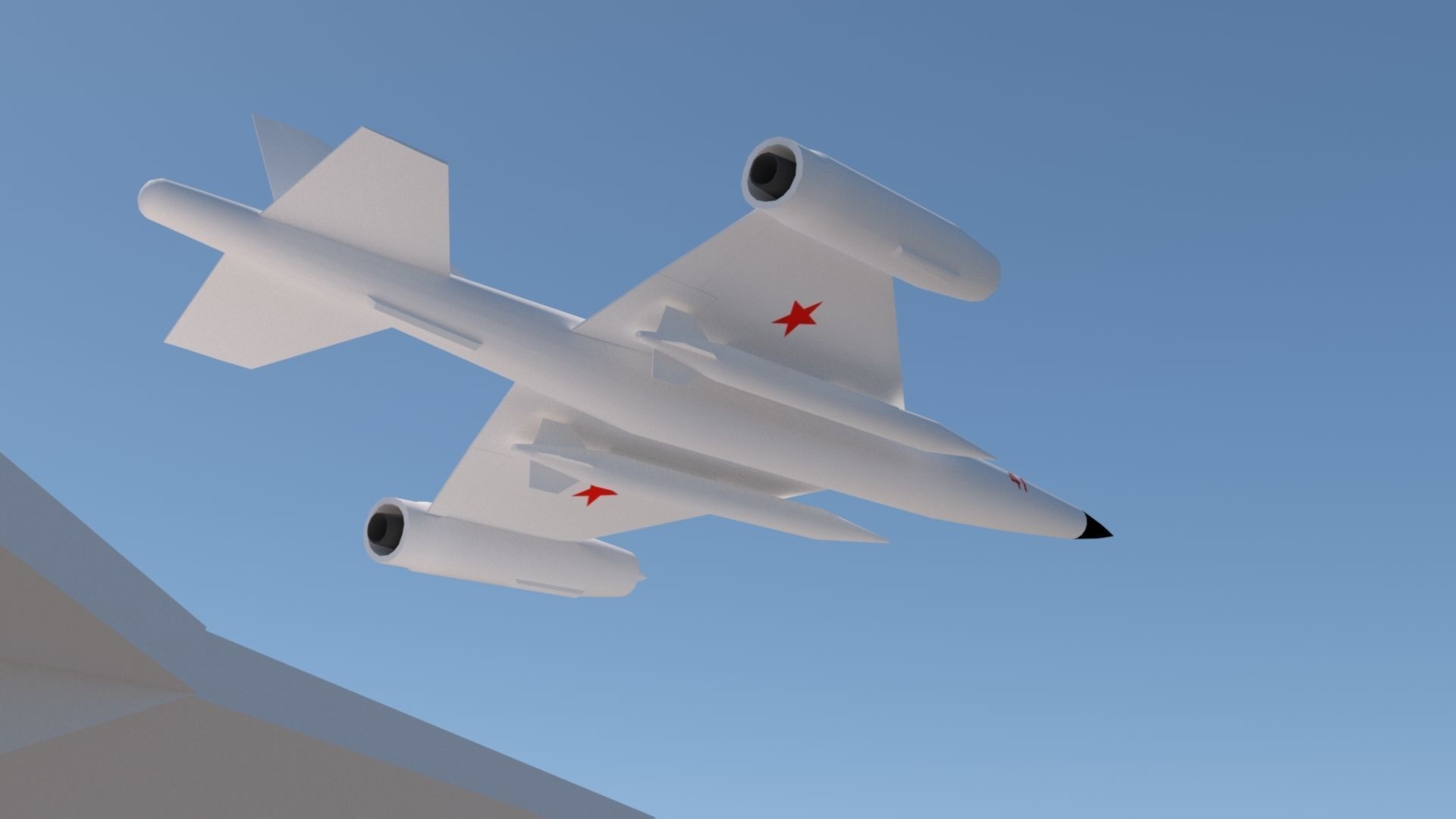 A57 Bartini Low-poly 3D model_4