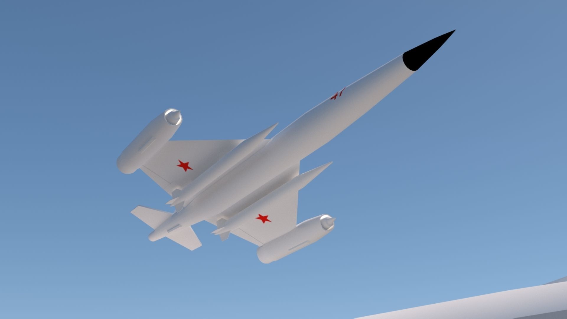 A57 Bartini Low-poly 3D model_3