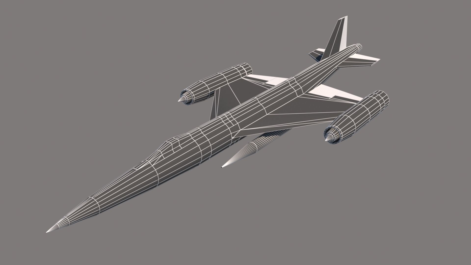 A57 Bartini Low-poly 3D model_17