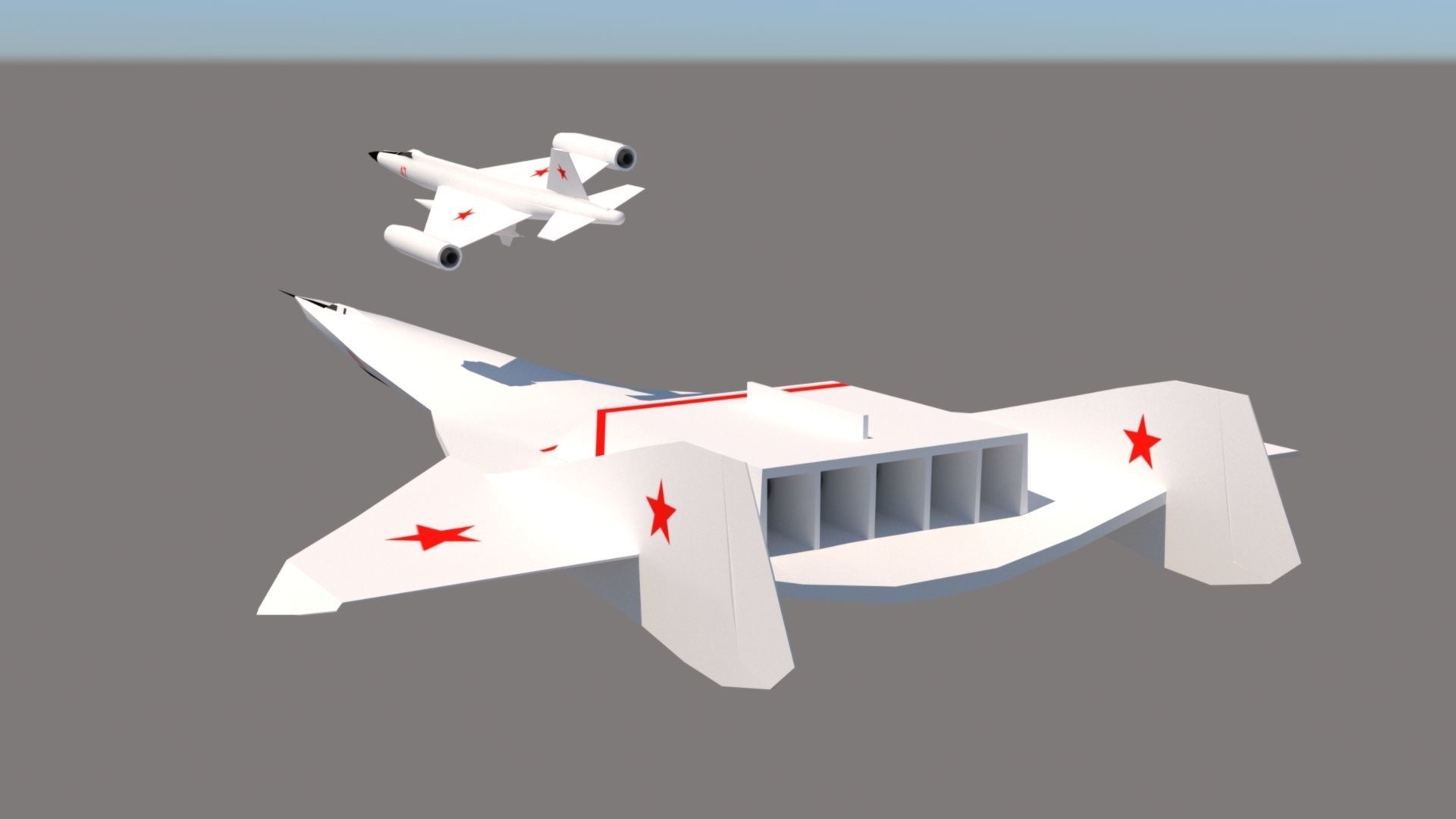 A57 Bartini Low-poly 3D model_12