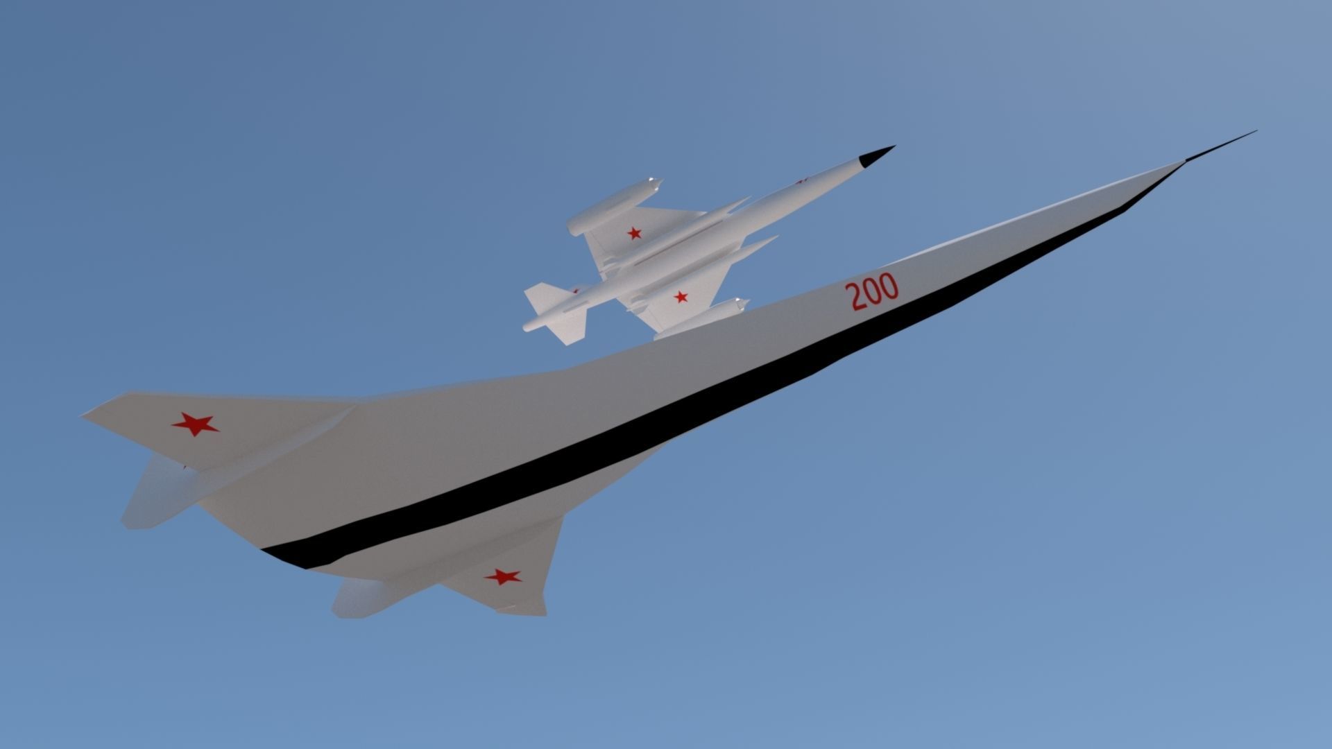 A57 Bartini Low-poly 3D model_1