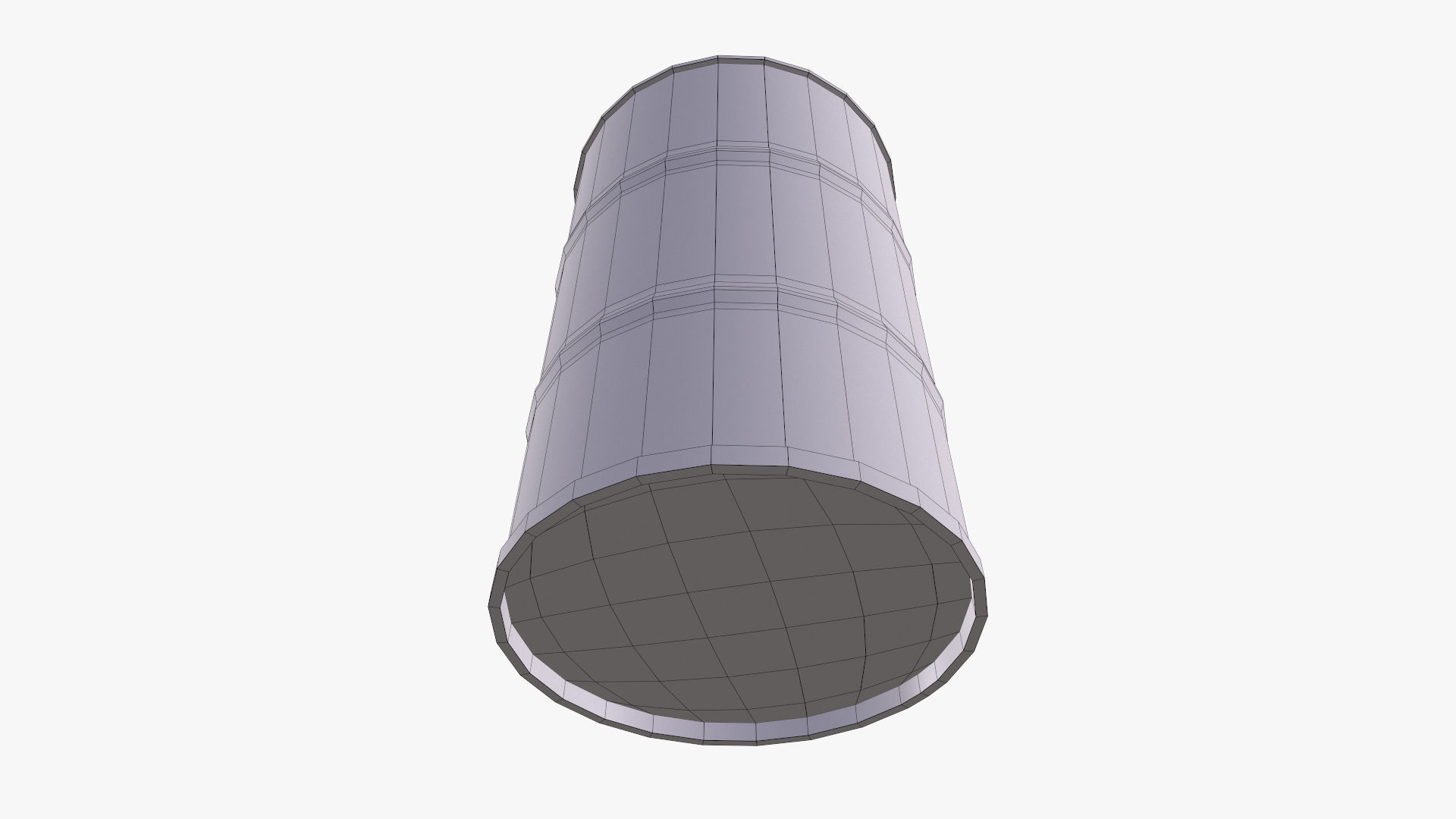 Painted Rust Barrel Low-poly 3D model_10