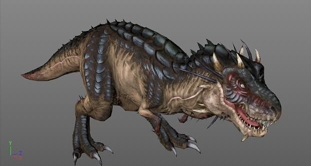 Tyranno with 10 animations Low-poly 3D model