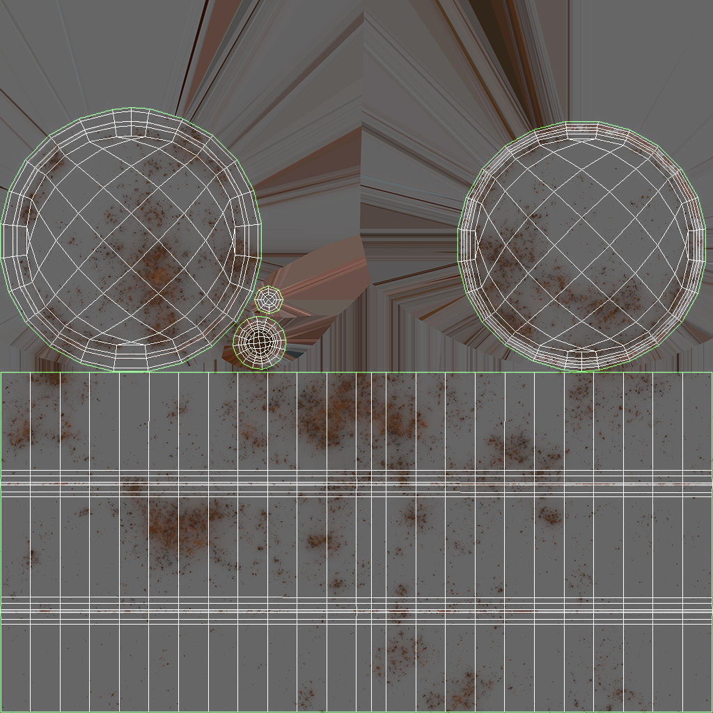 Steel Rust Barrel Low-poly 3D model_11