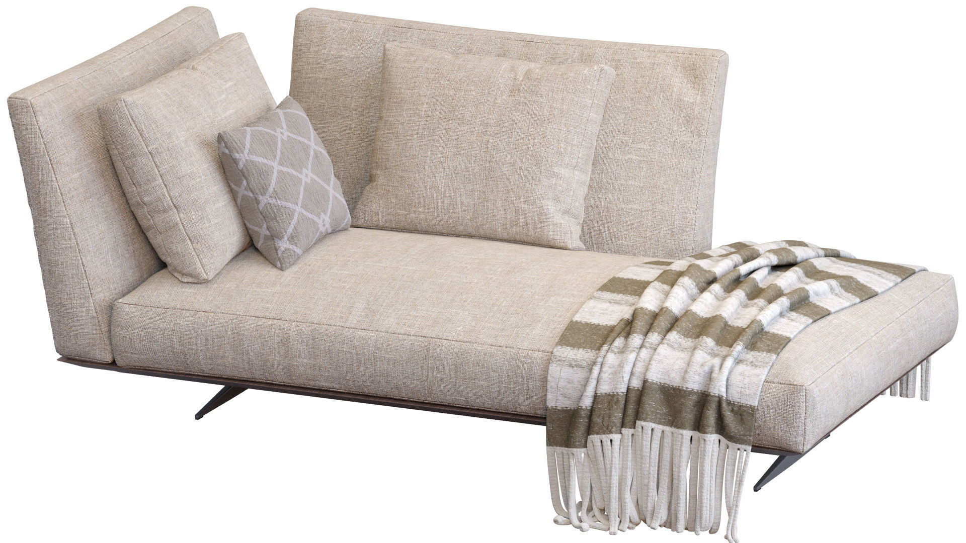 Chaise Lounge Evergreen By Flexform 3D model_3