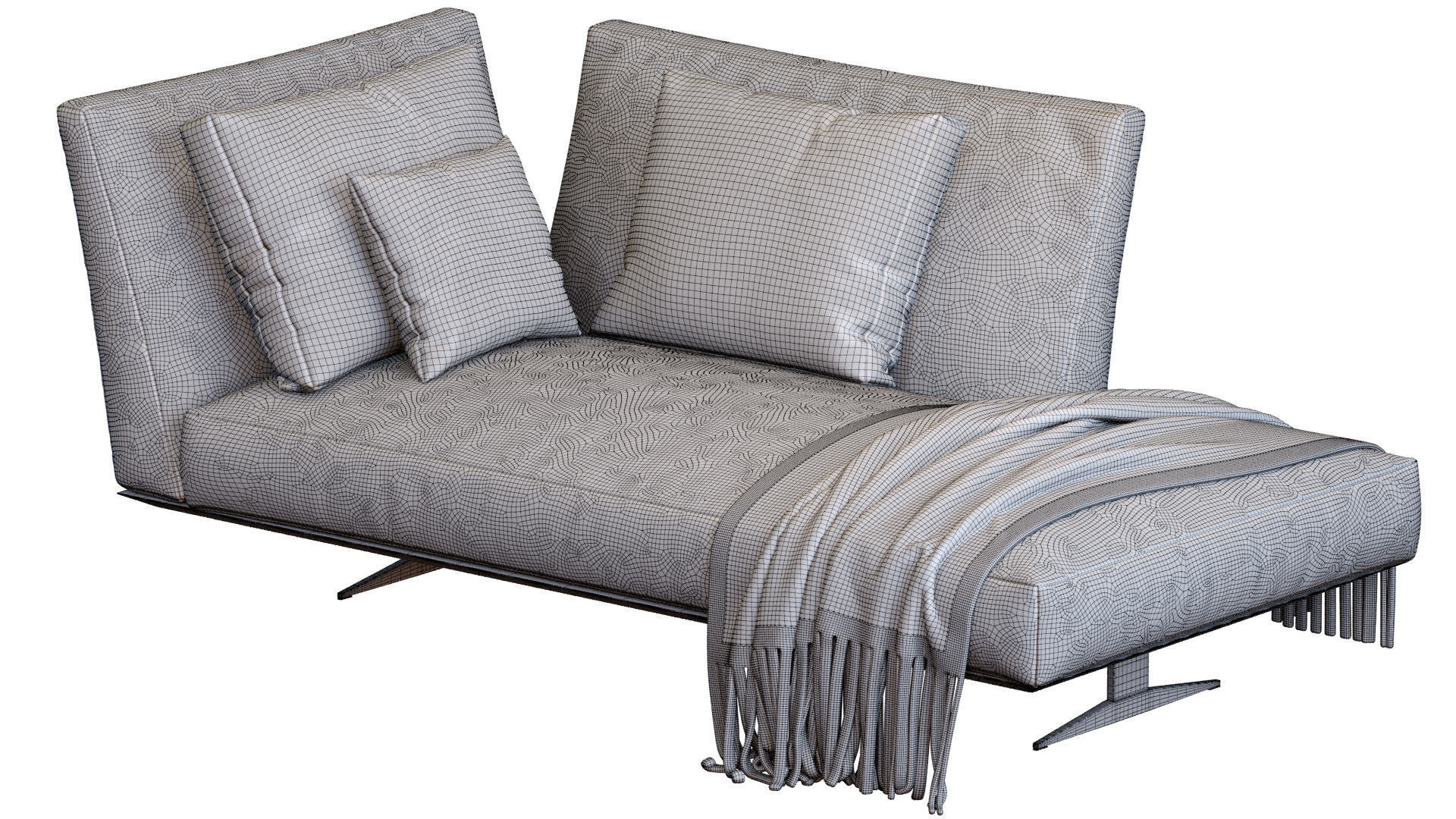 Chaise Lounge Evergreen By Flexform 3D model_7