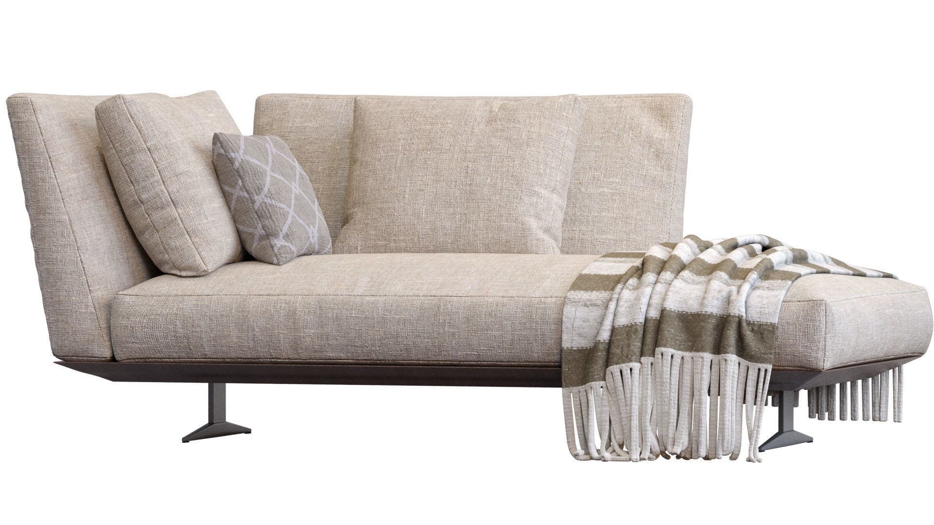 Chaise Lounge Evergreen By Flexform 3D model_6