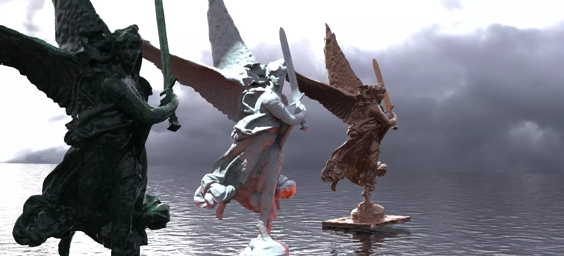 Nephilim with sword of hell 3D model_0