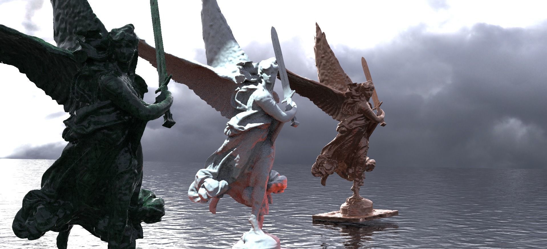 Nephilim with sword of hell 3D model_1