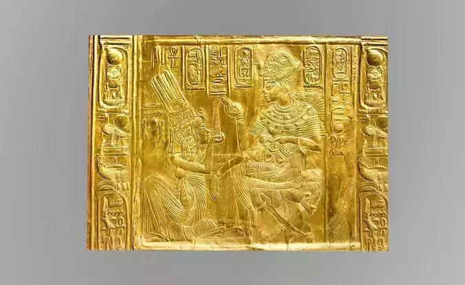 Gold relief of Tutankhamun-Ancient Egypt