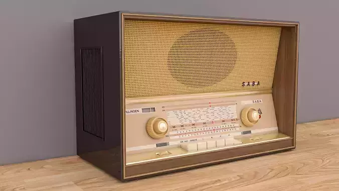 Saba Villingen - Old Antique Vintage Radio 3D Model 