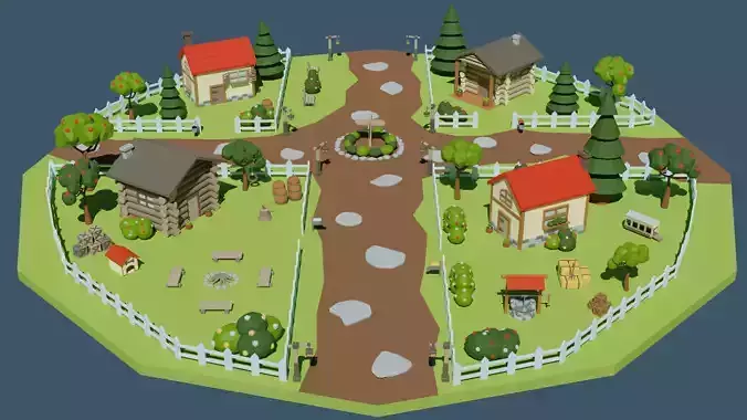 Low Poly Village