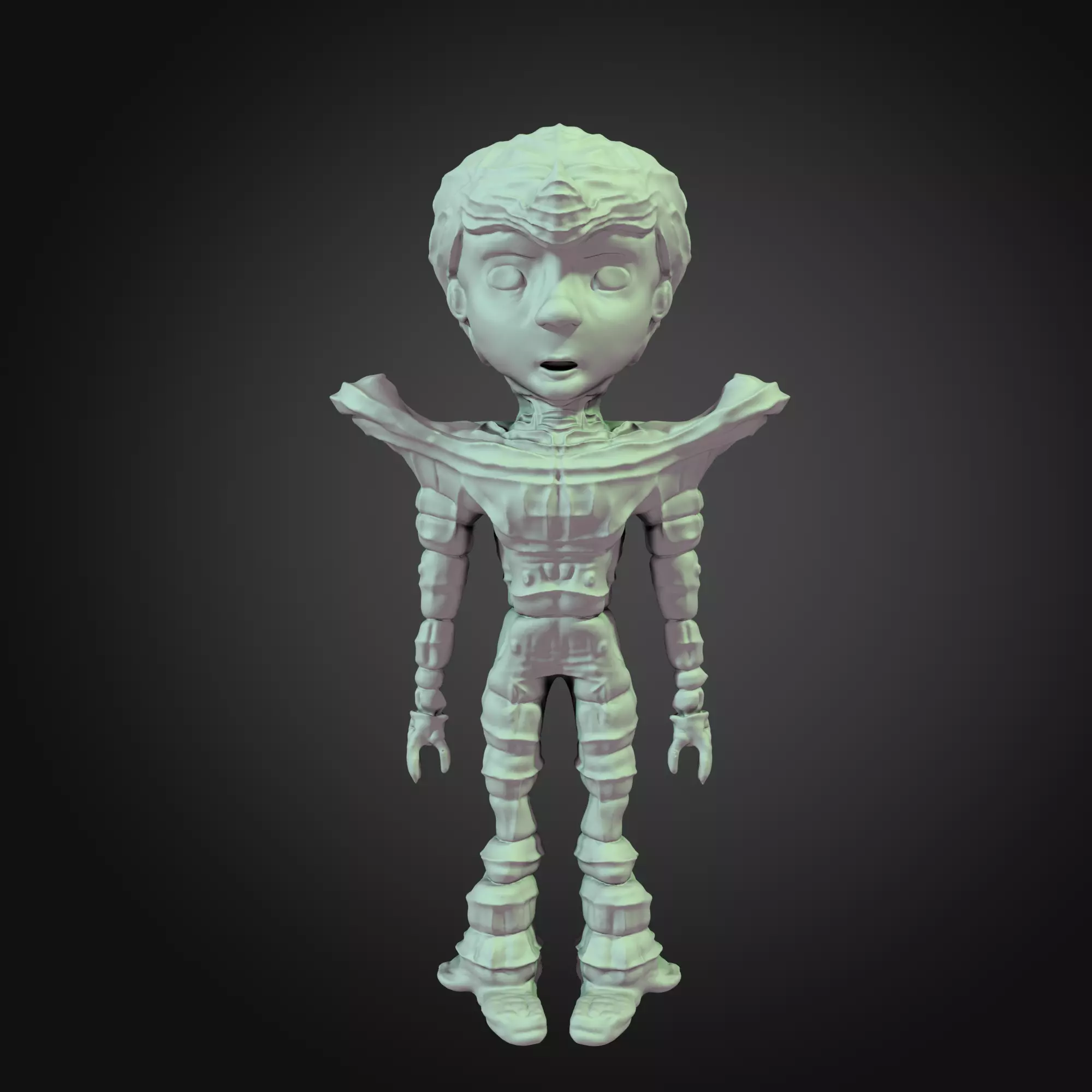 Boy hero man statue art 3D model