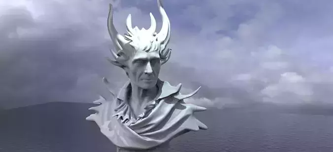 Vampire statue Bust 2 3D model