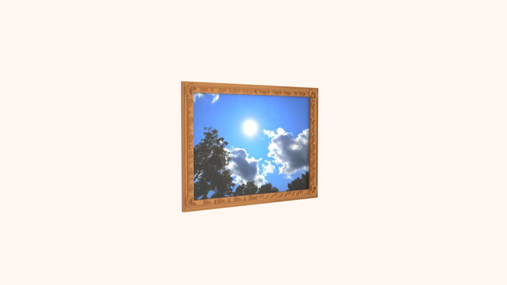 Framed painting Skyview 3D model_17