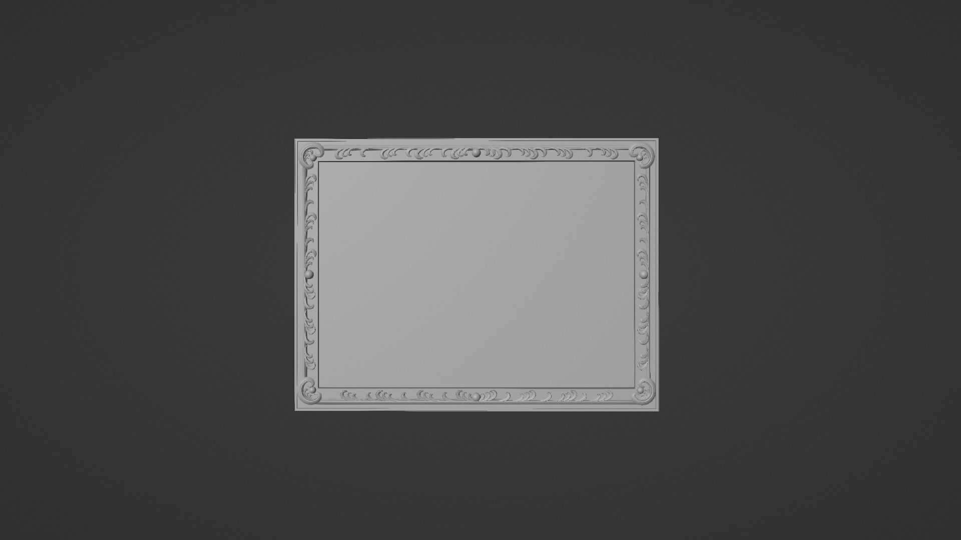 Framed painting Skyview 3D model_2