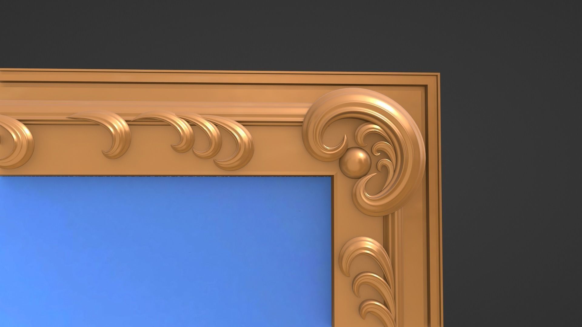 Framed painting Skyview 3D model_8