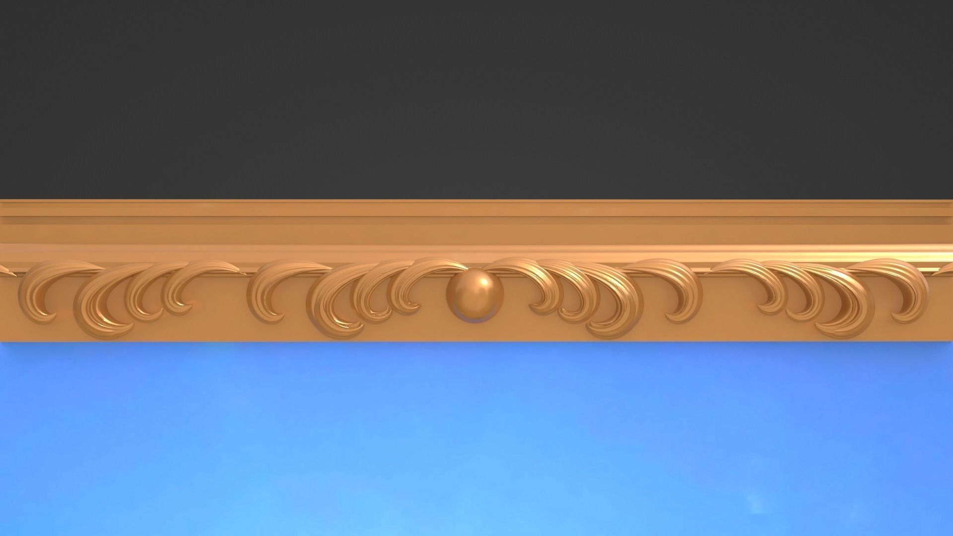 Framed painting Skyview 3D model_11