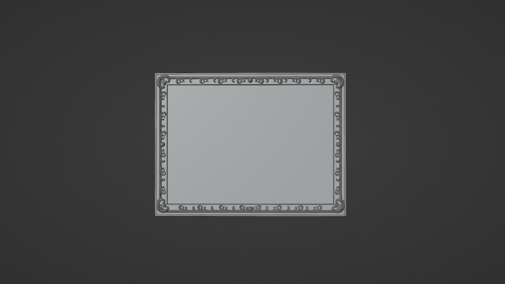 Framed painting Skyview 3D model_3