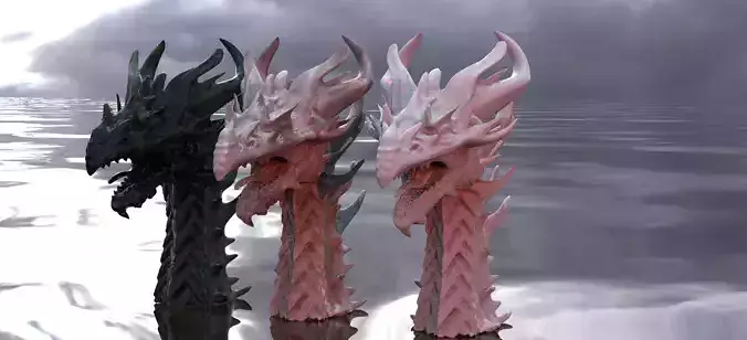 Dragon Viking head 3D 3D model