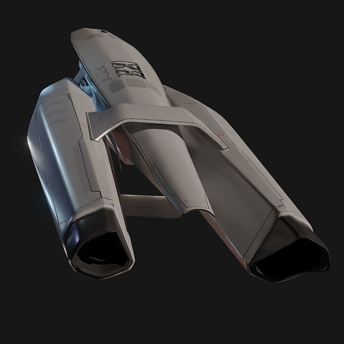 Small Cruiser Spacecraft 3D model_6