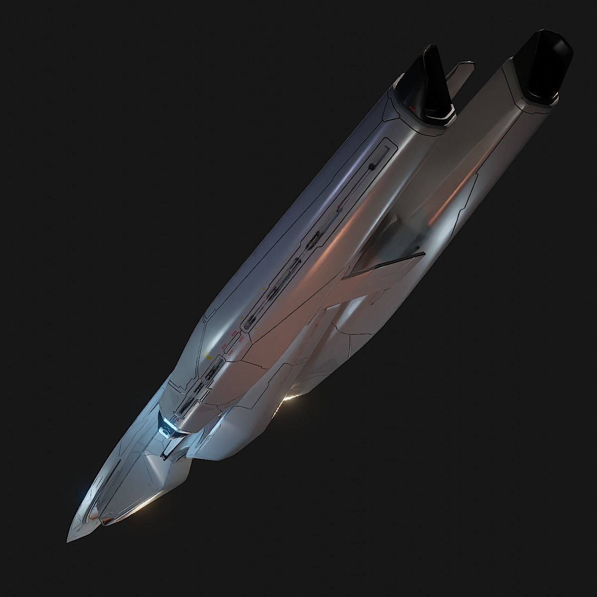 Small Cruiser Spacecraft 3D model_5