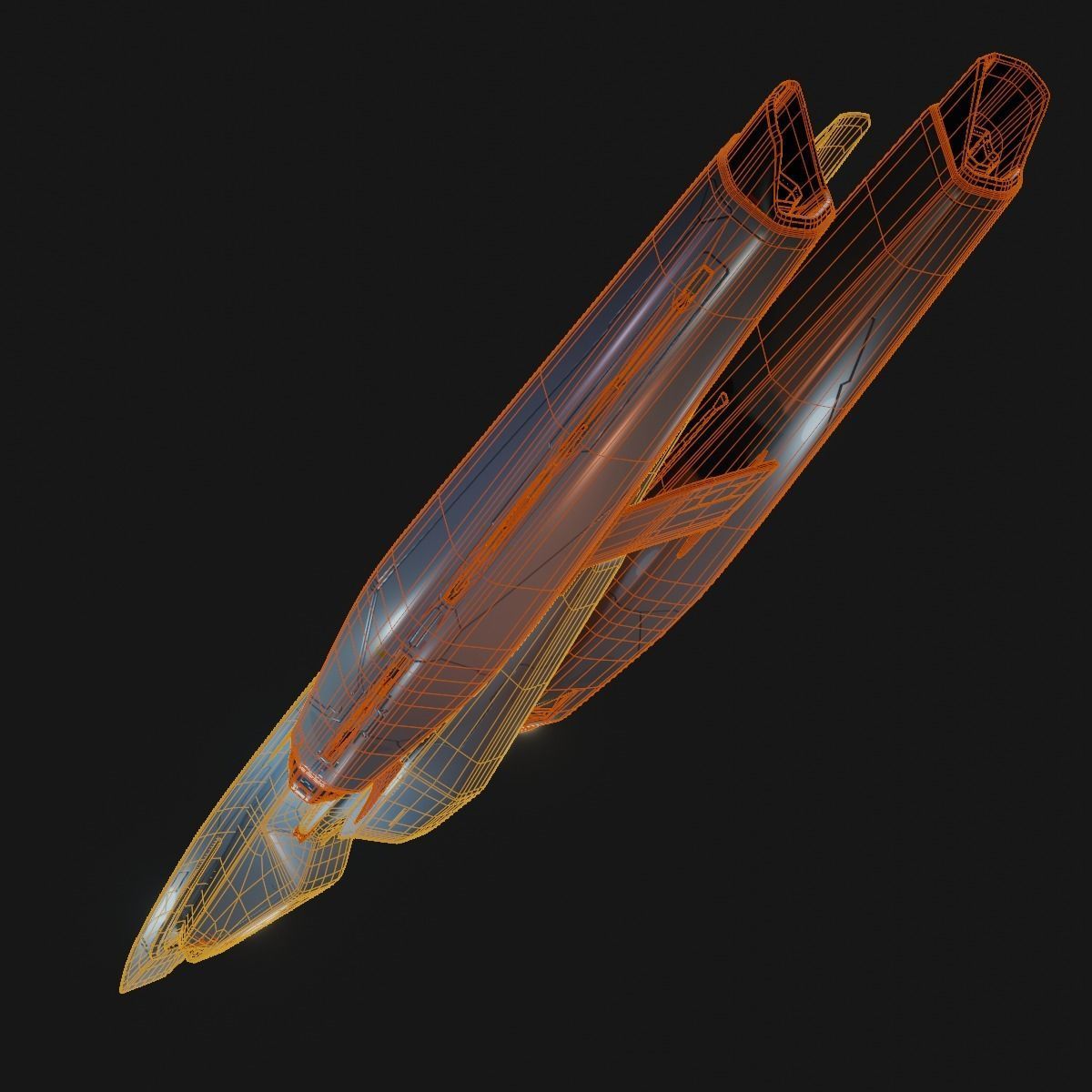 Small Cruiser Spacecraft 3D model_16