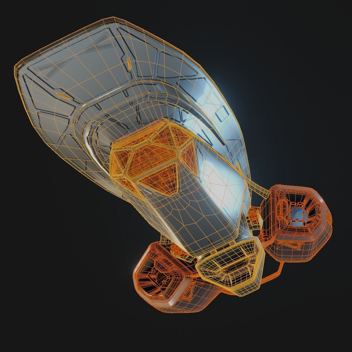 Small Cruiser Spacecraft 3D model_13