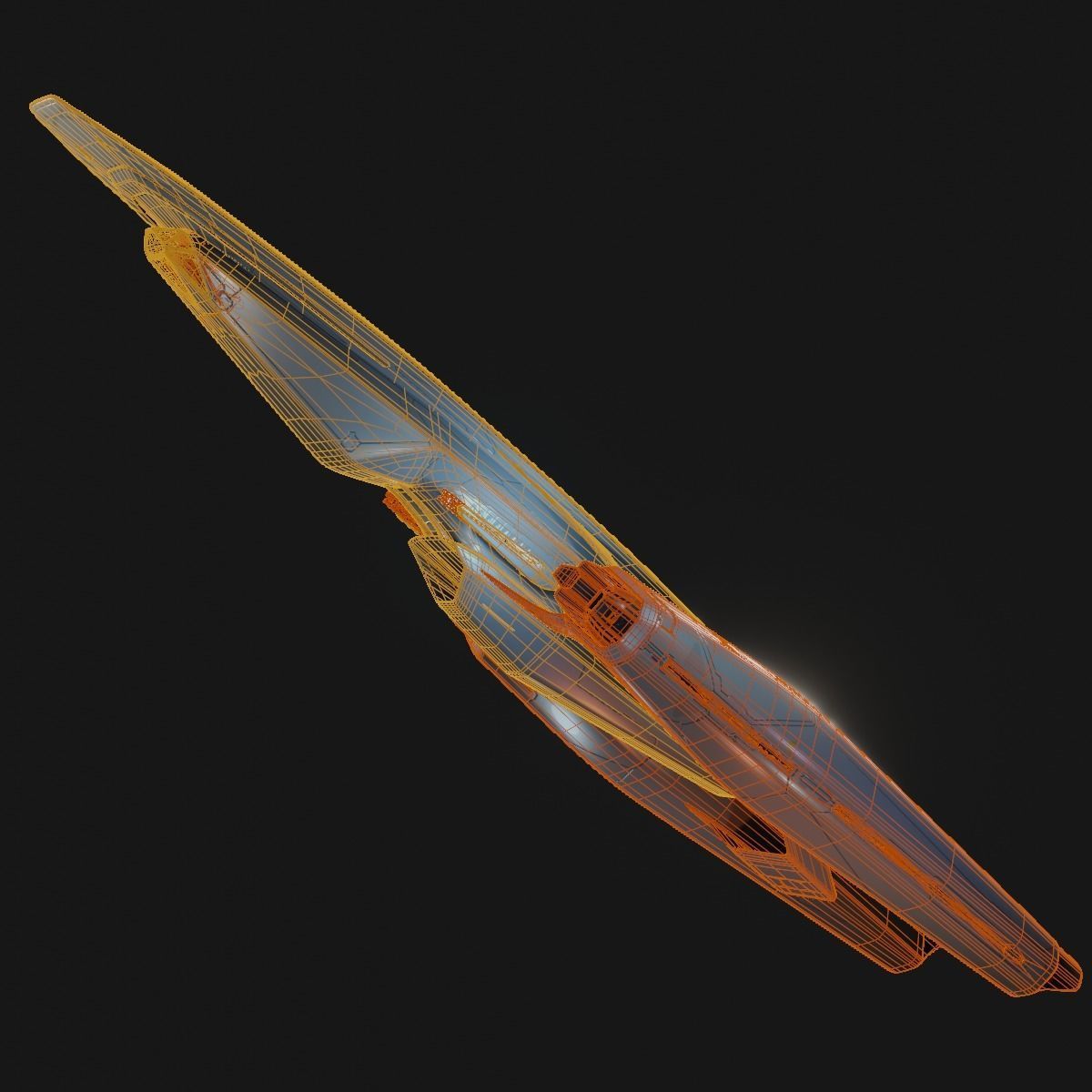 Small Cruiser Spacecraft 3D model_15