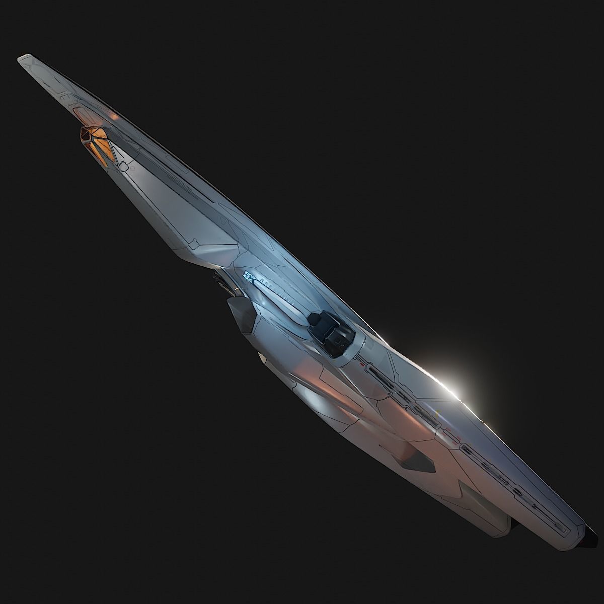 Small Cruiser Spacecraft 3D model_4