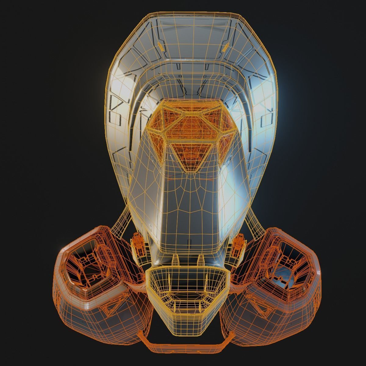 Small Cruiser Spacecraft 3D model_23