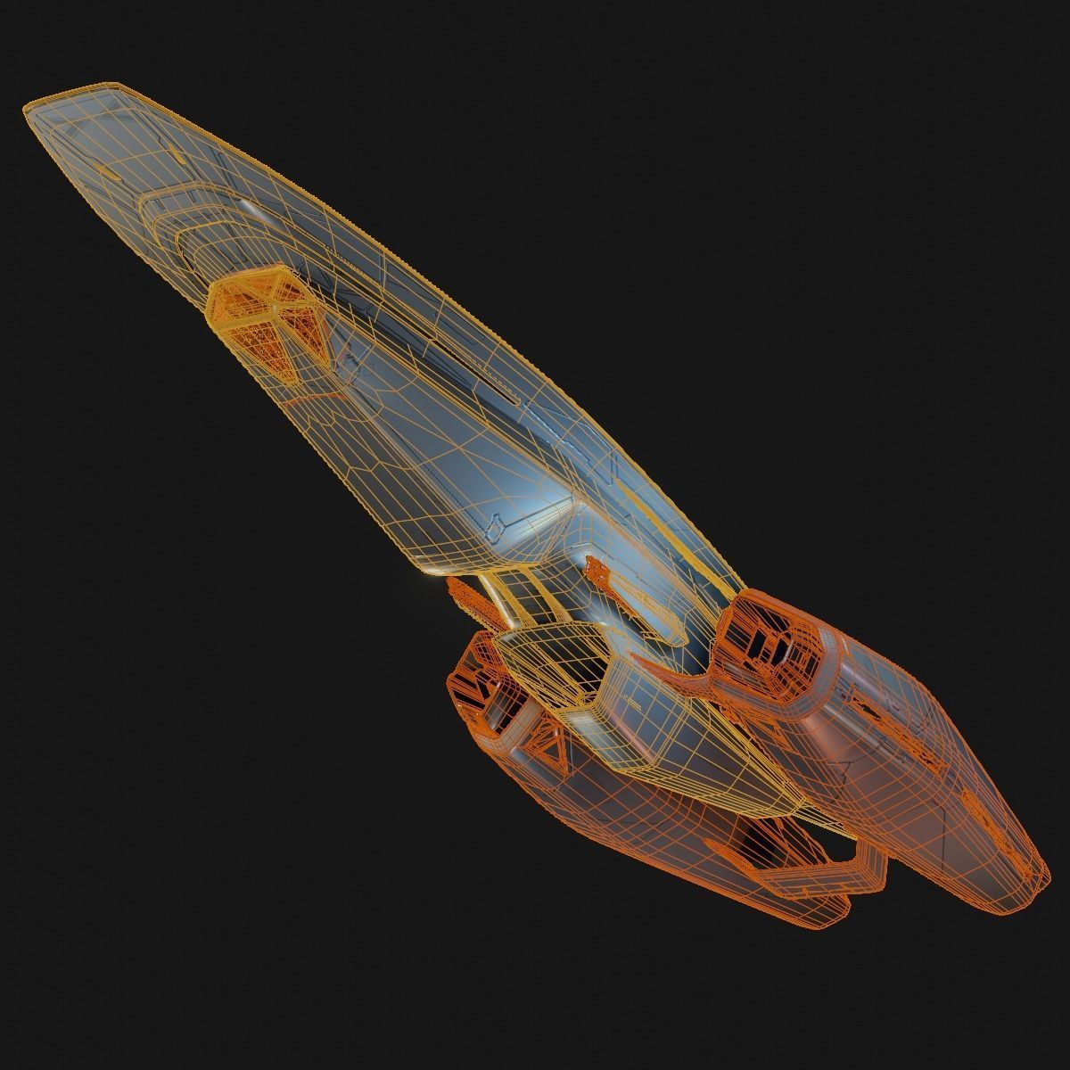 Small Cruiser Spacecraft 3D model_14