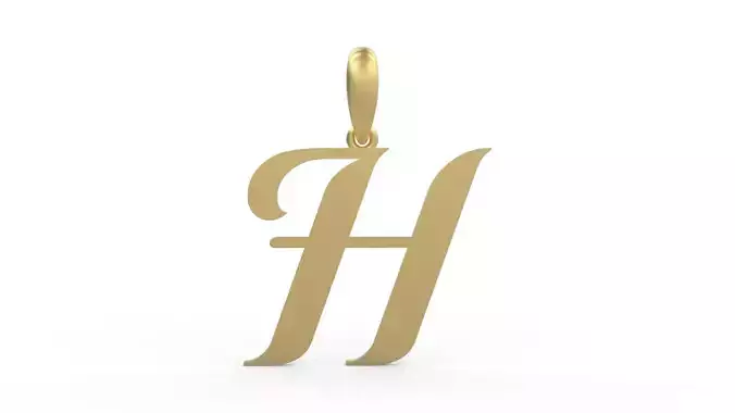 Initial Letters Pendant Labelle H 3D print model