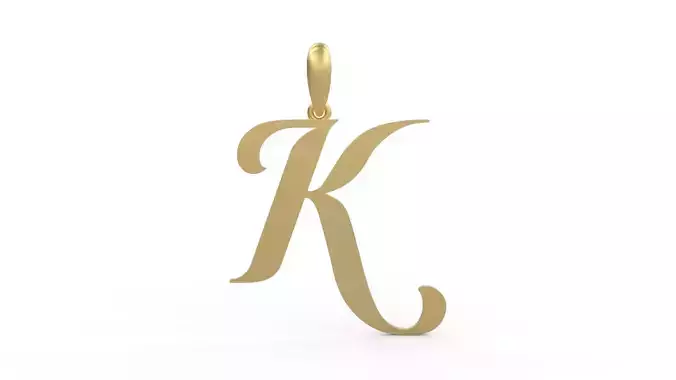 Initial Letters Pendant Labelle K 3D print model