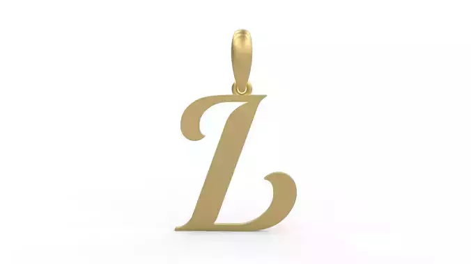 Initial Letters Pendant Labelle L 3D print model