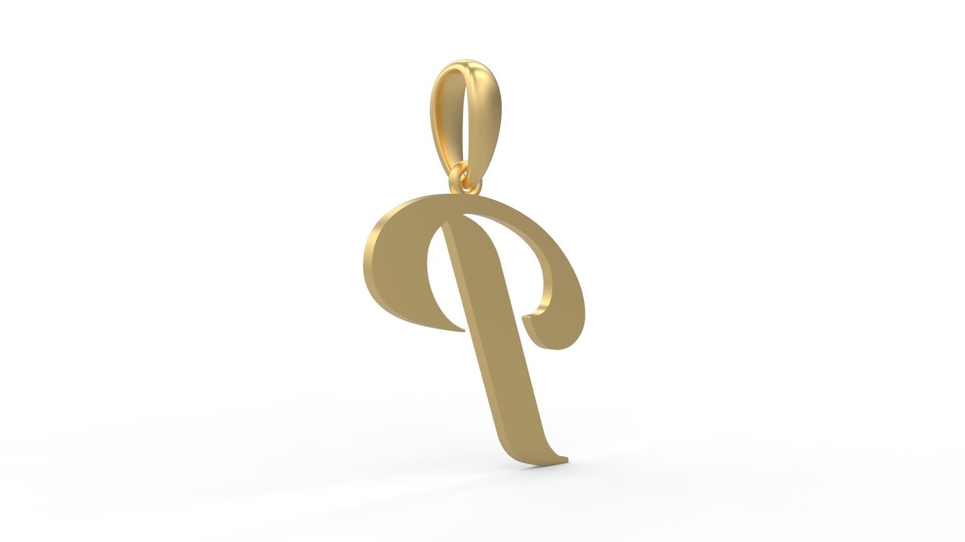 Initial Letters Pendant Labelle P 3D print model_3