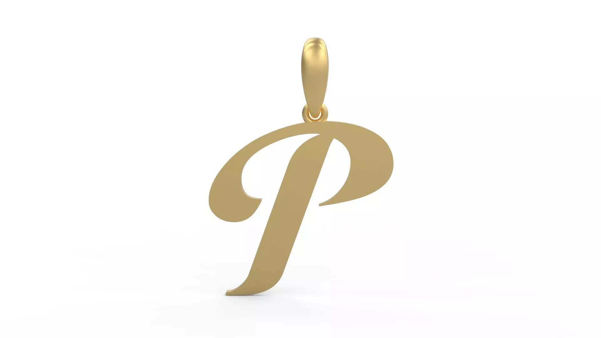 Initial Letters Pendant Labelle P 3D print model_0