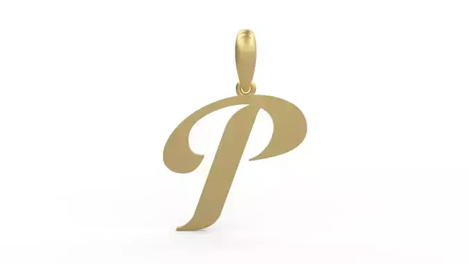 Initial Letters Pendant Labelle P 3D print model