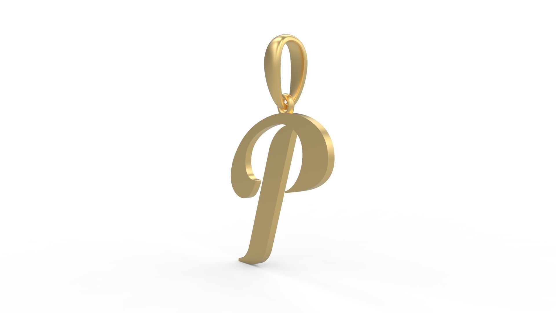 Initial Letters Pendant Labelle P 3D print model_1