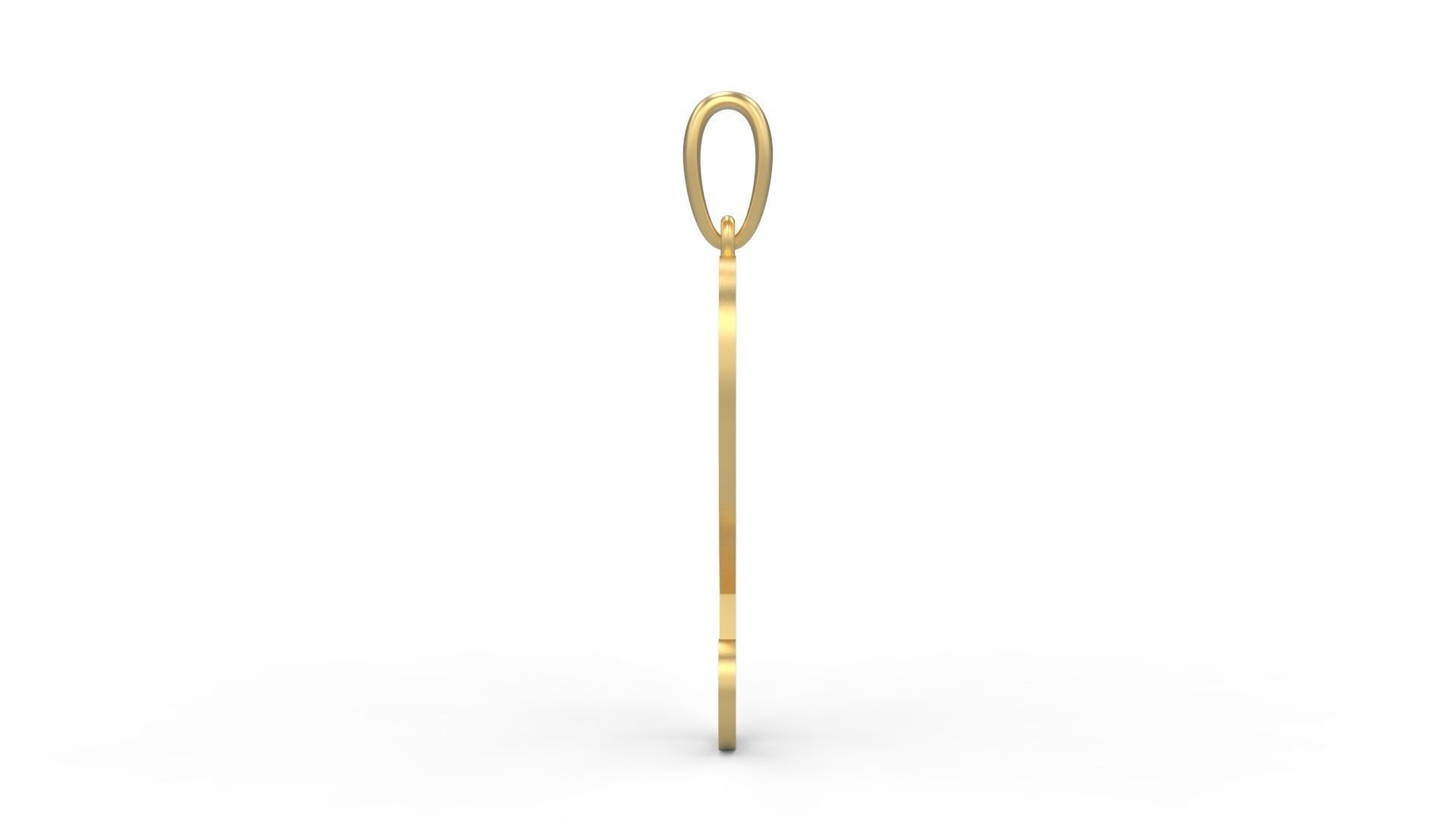 Initial Letters Pendant Labelle Q 3D print model_2