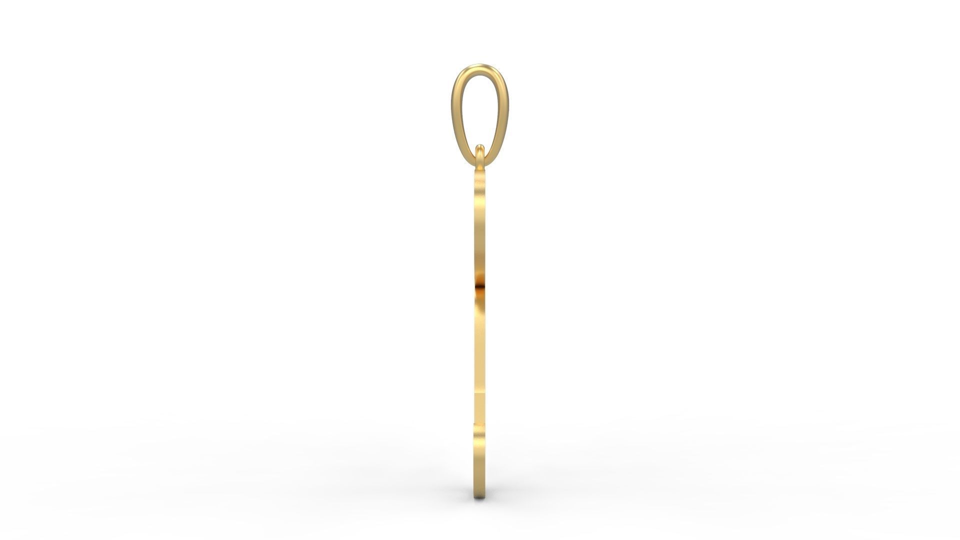 Initial Letters Pendant Labelle R 3D print model_2