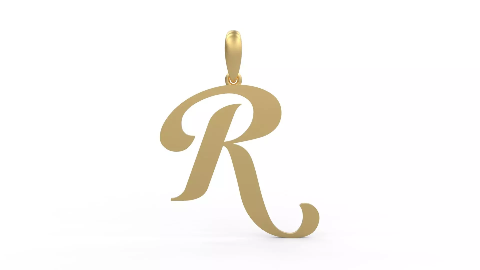 Initial Letters Pendant Labelle R 3D print model_0