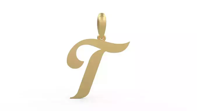 Initial Letters Pendant Labelle T 3D print model