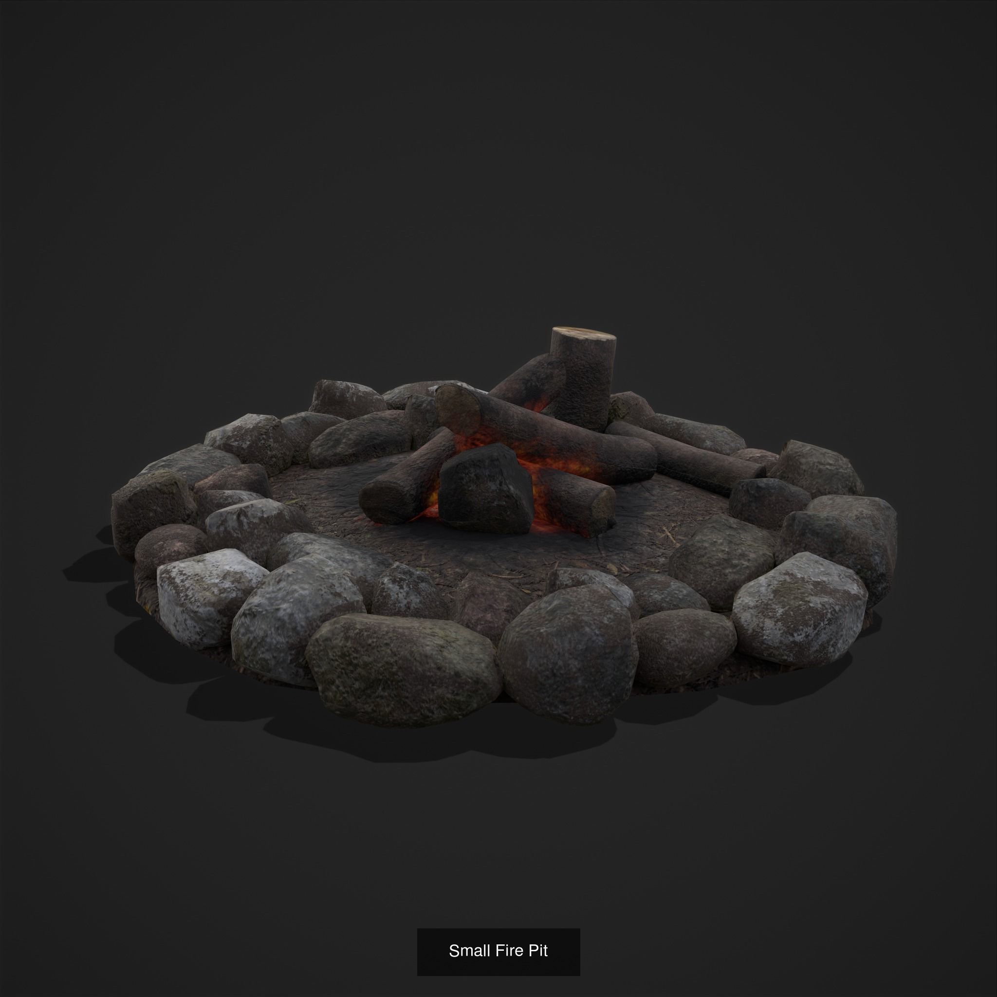 Cooking Camp Fire 3D Model Collection_5