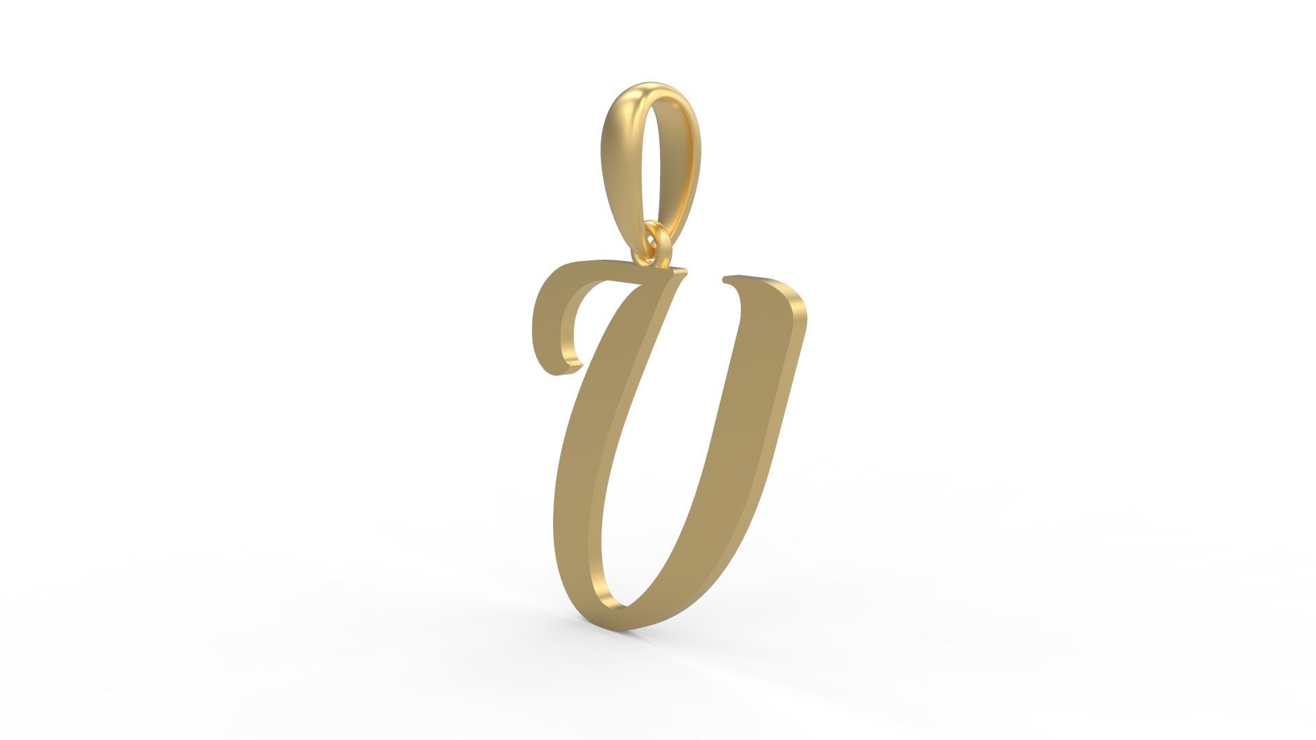 Initial Letters Pendant Labelle V 3D print model_1