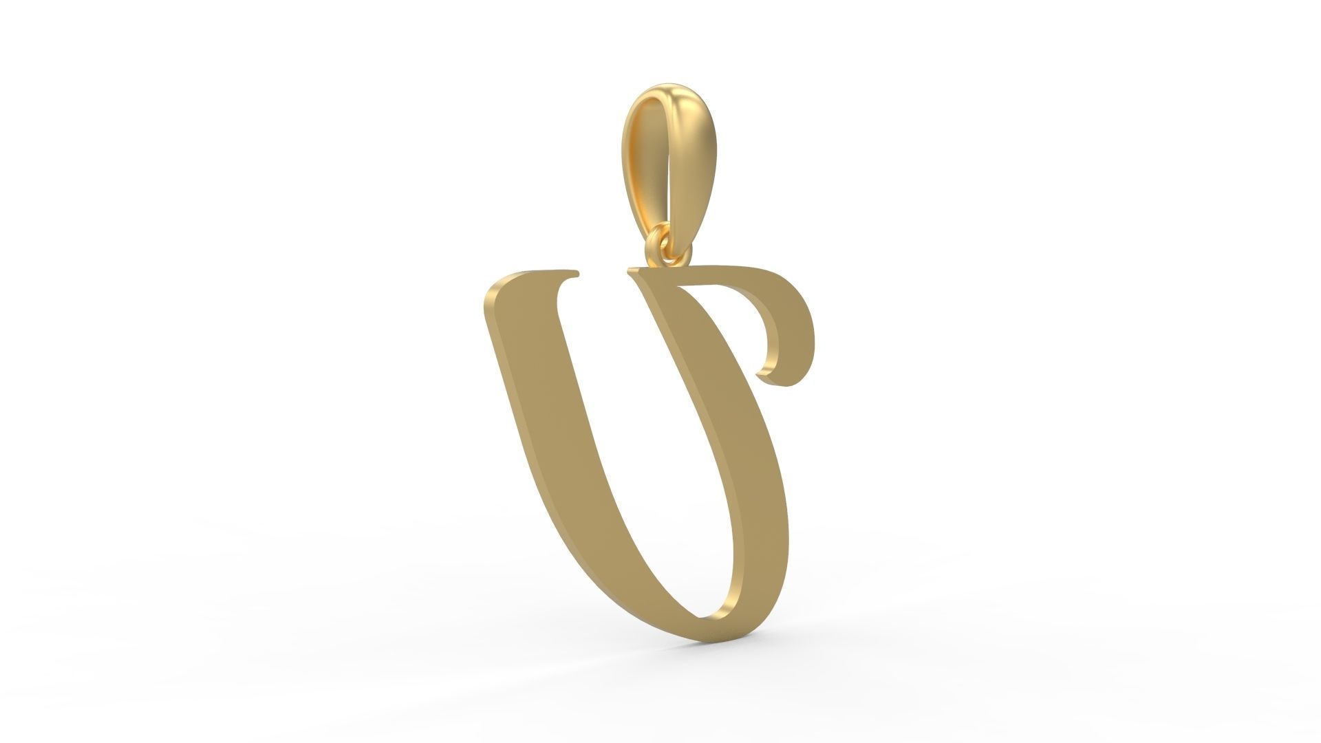 Initial Letters Pendant Labelle V 3D print model_3