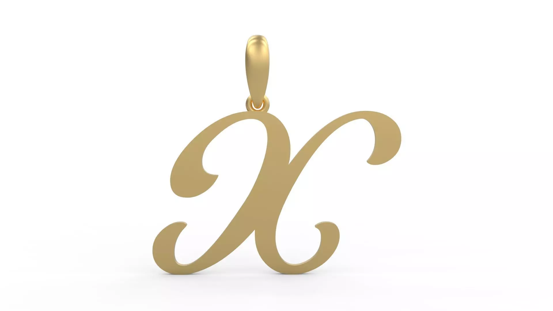 Initial Letters Pendant Labelle X 3D print model_0